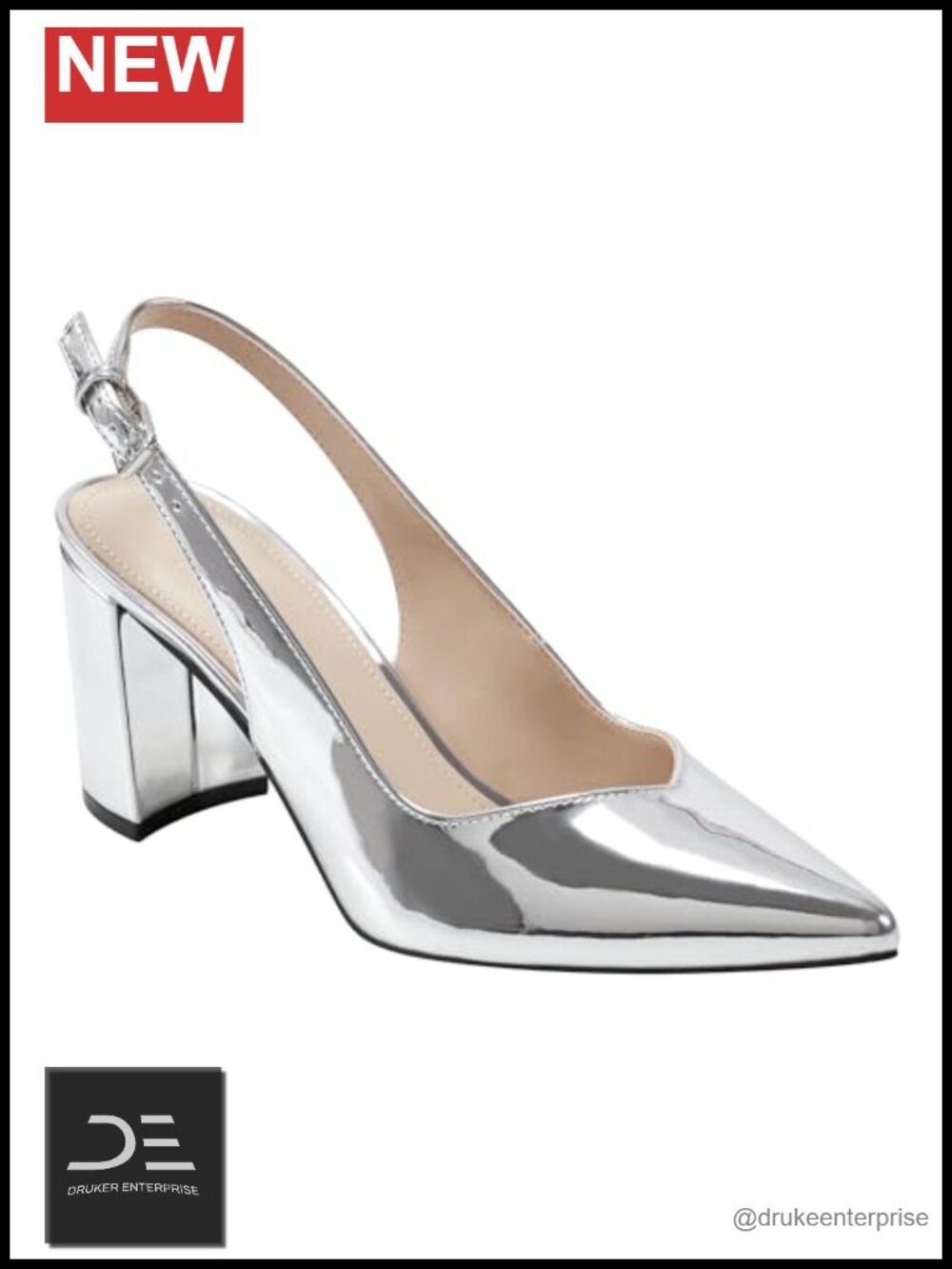 Marc Fisher Catling Pointed Toe Block Heel Slingback Pump Women's